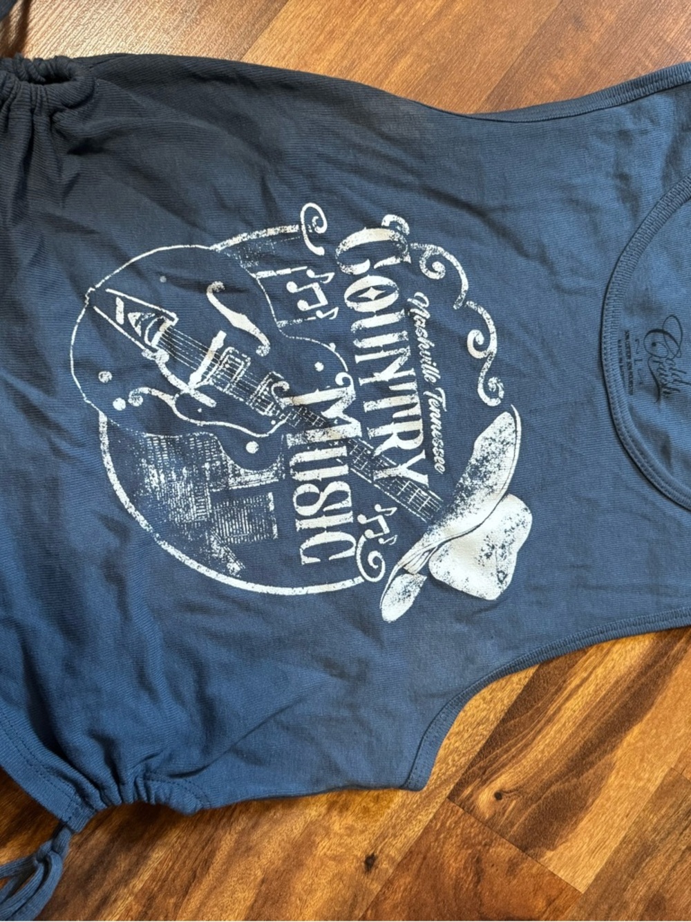 Country Music Graphic Tank Top - Dark Blue